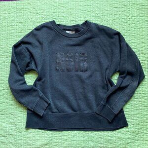 Madewell Sweatshirt with Faux Leather Design